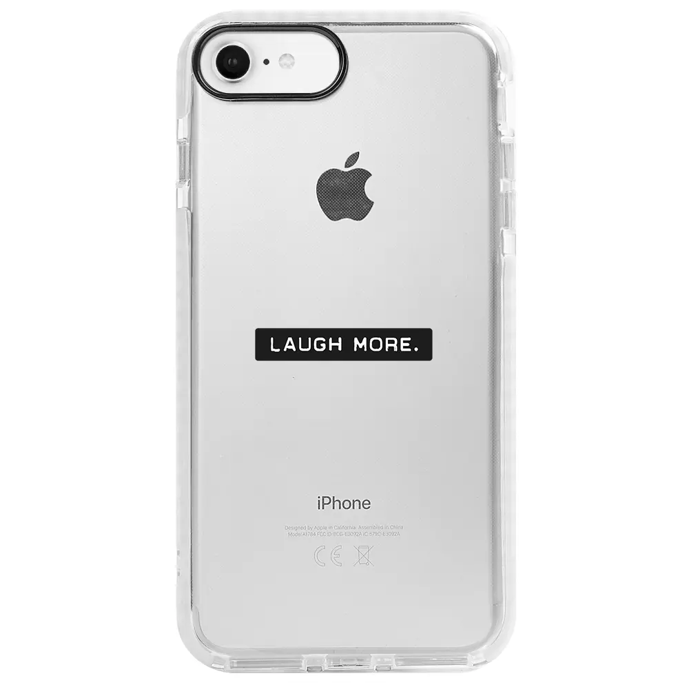 Apple iPhone 6S Beyaz Impact Premium Telefon Kılıfı - Laugh More