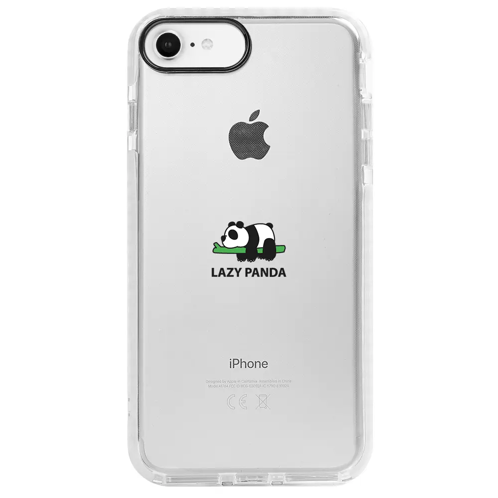 Apple iPhone 6S Beyaz Impact Premium Telefon Kılıfı - Lazy Panda