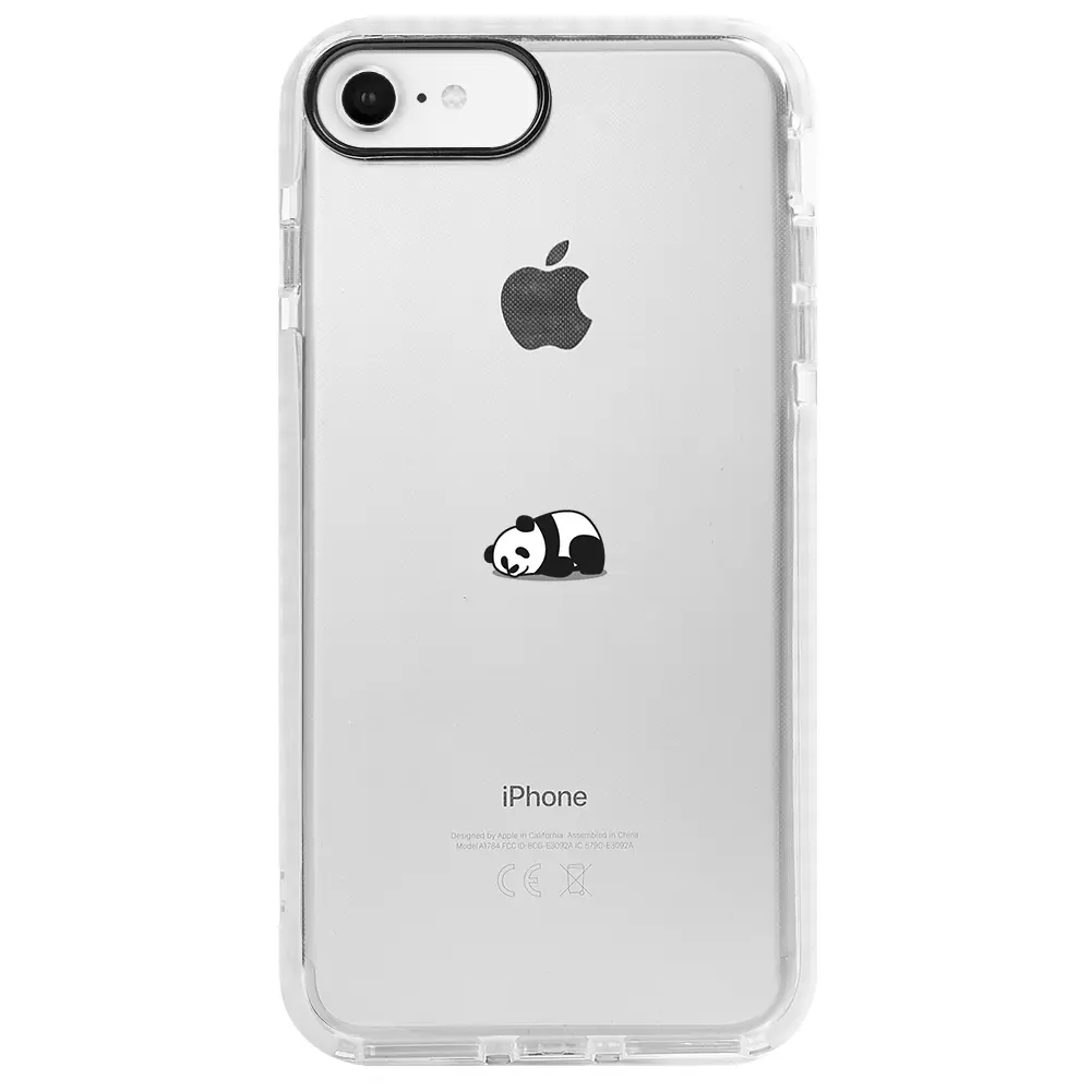 Apple iPhone 6S Beyaz Impact Premium Telefon Kılıfı - Miskin Panda