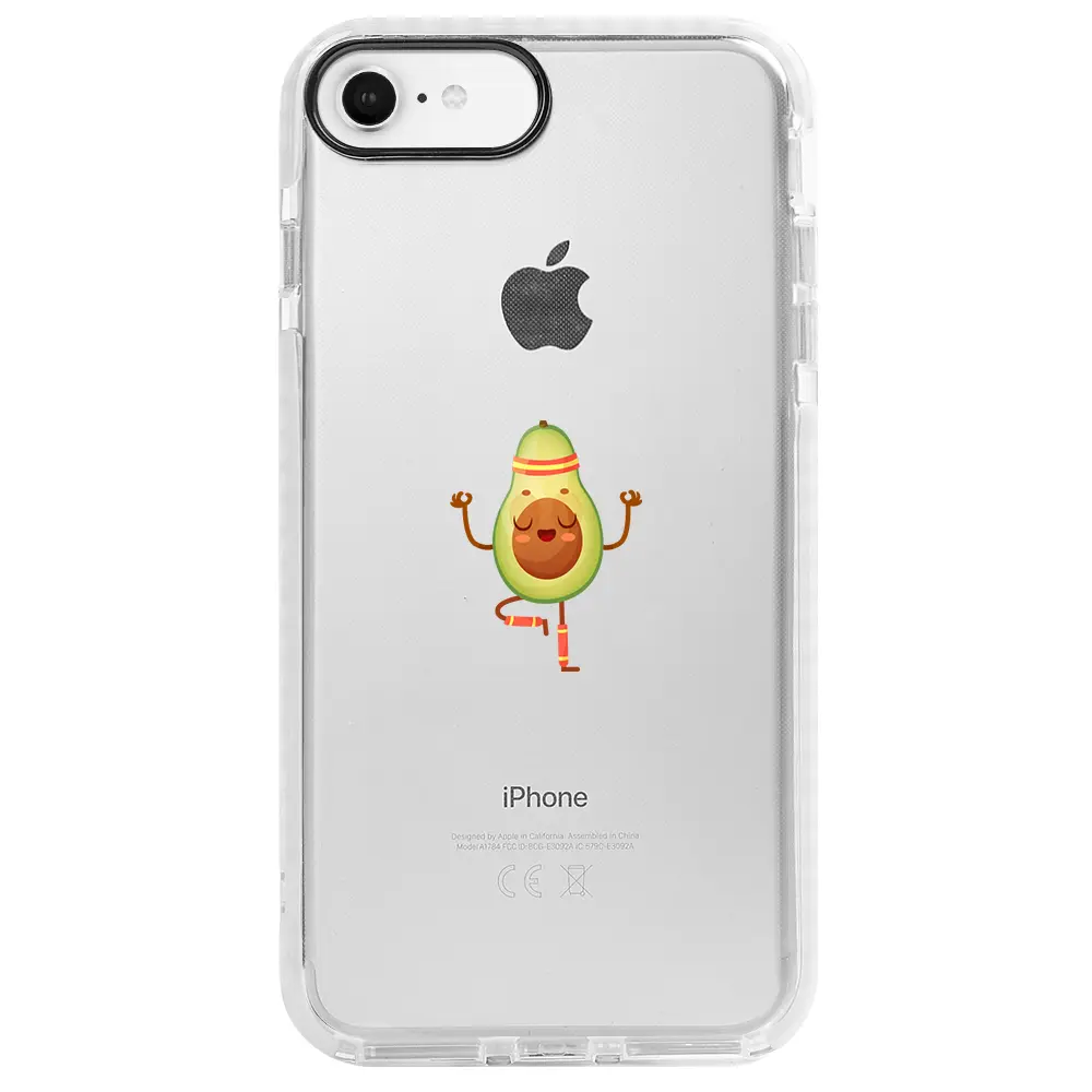 Apple iPhone 6S Beyaz Impact Premium Telefon Kılıfı - Peaceful Avokado