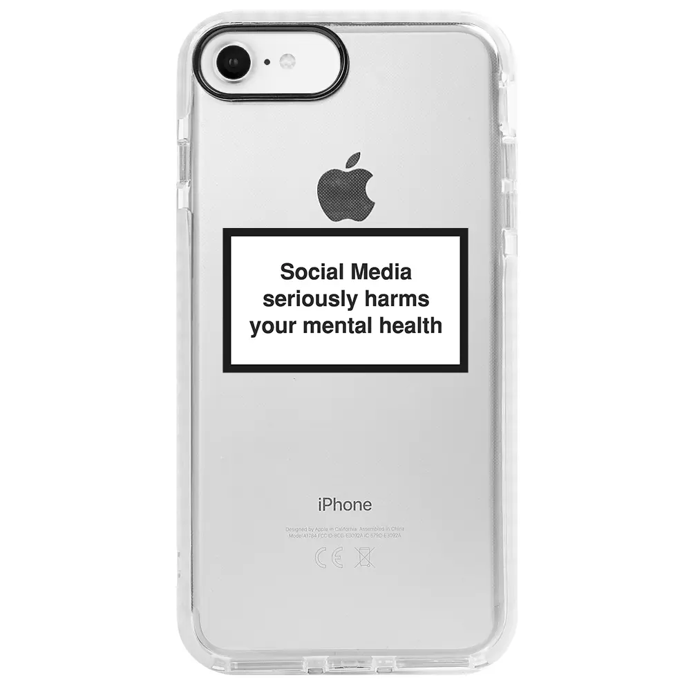 Apple iPhone 6S Beyaz Impact Premium Telefon Kılıfı - Social Media