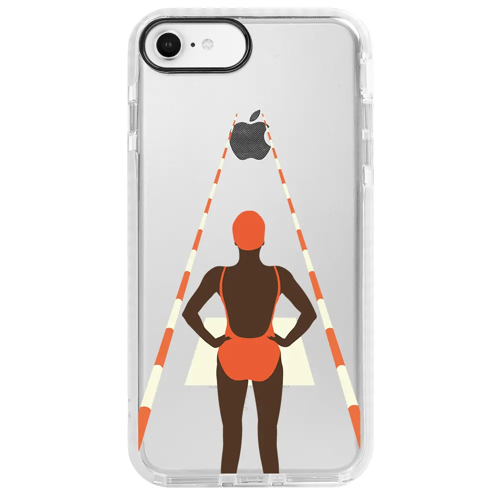 Apple iPhone 6S Beyaz Impact Premium Telefon Kılıfı - Swimmer