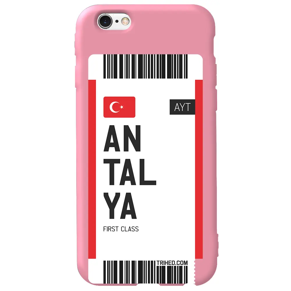 Apple iPhone 6S Pembe Renkli Silikon Telefon Kılıfı - Antalya Bileti