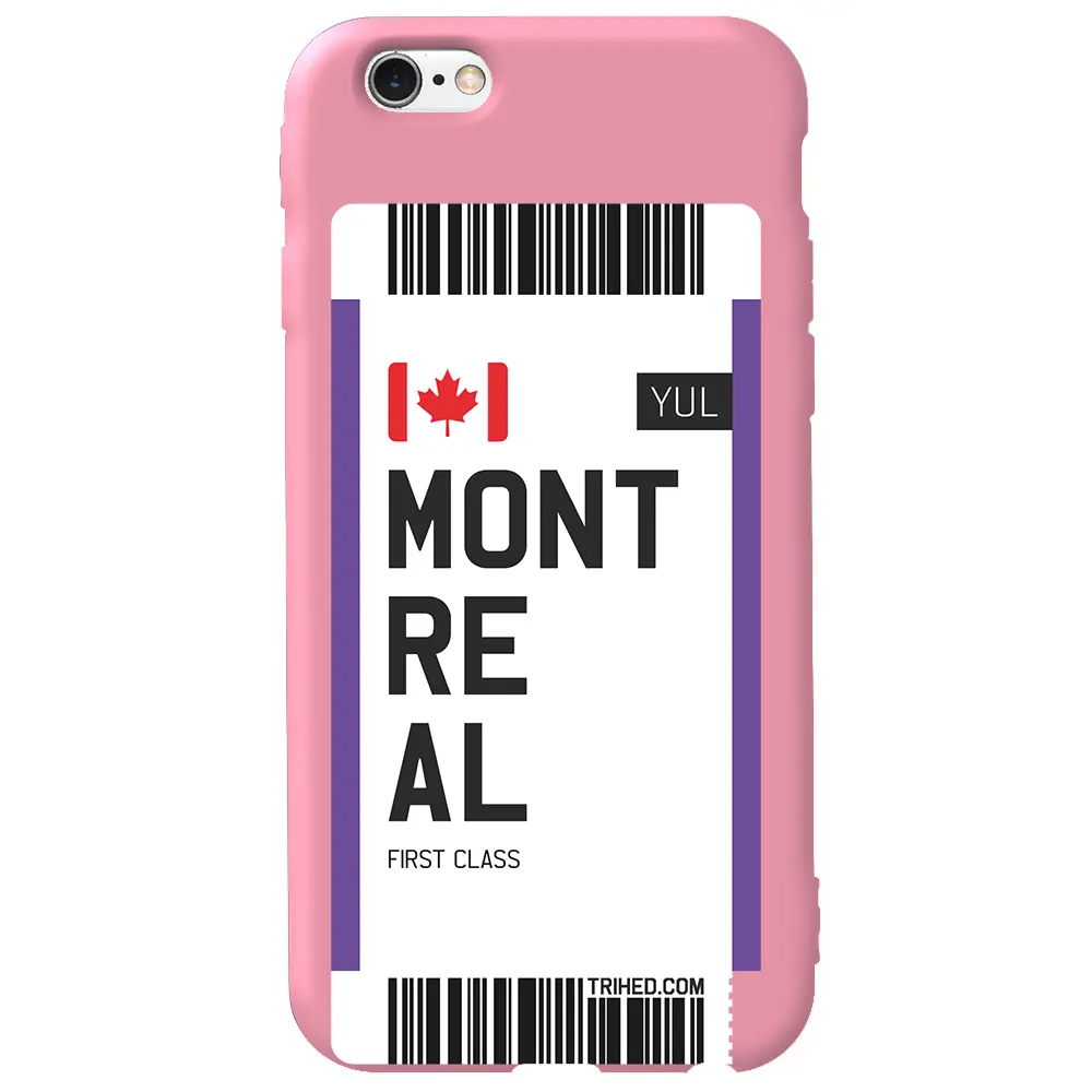 Apple iPhone 6S Pembe Renkli Silikon Telefon Kılıfı - Montreal Bileti