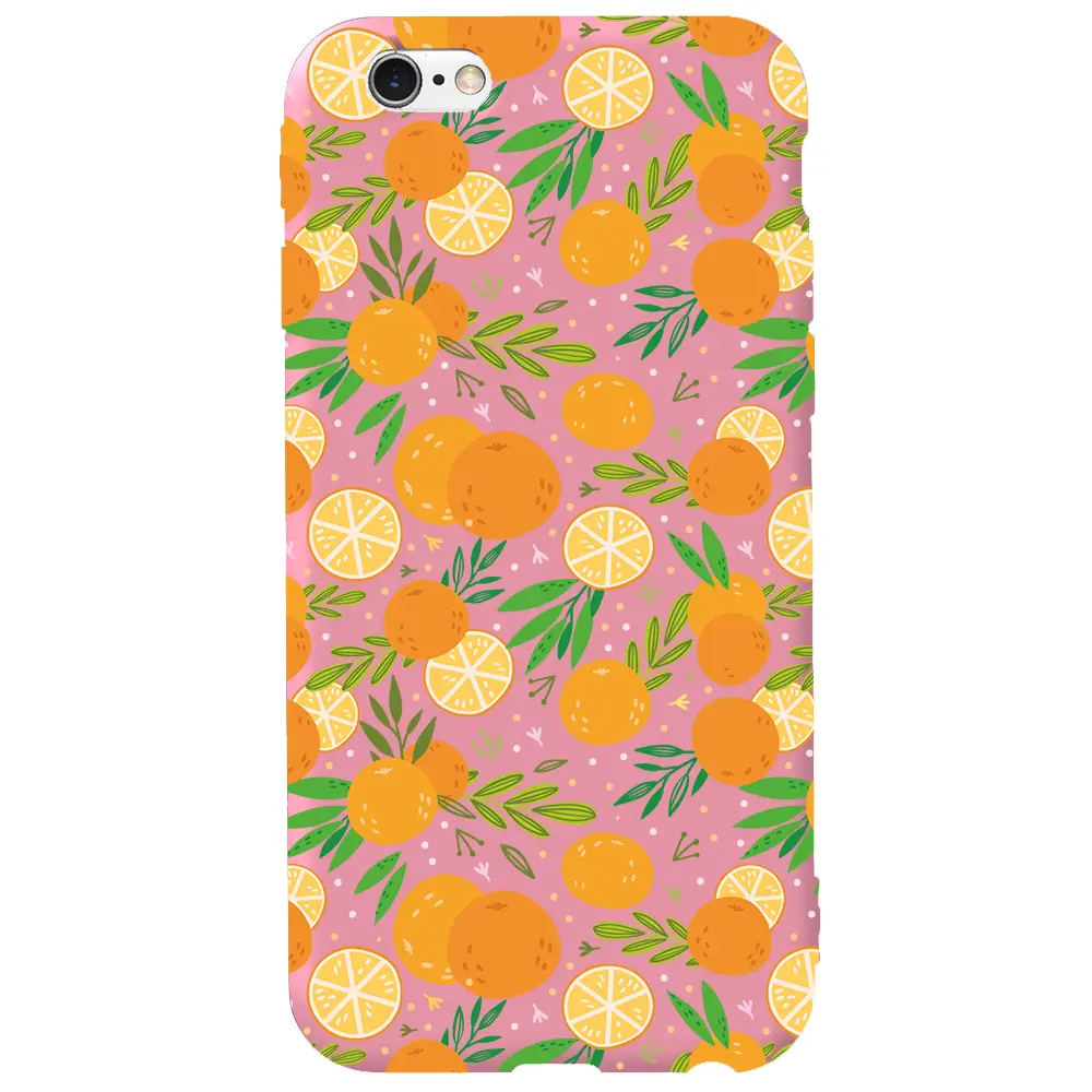 Apple iPhone 6S Pembe Renkli Silikon Telefon Kılıfı - Portakal Bahçesi 2