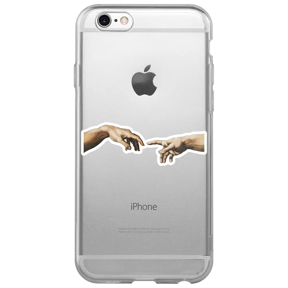 Apple iPhone 6S Şeffaf Telefon Kılıfı - Adem'in Yaratılışı
