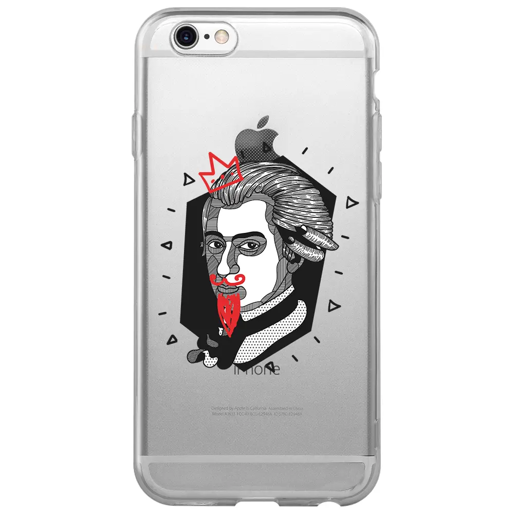 Apple iPhone 6S Şeffaf Telefon Kılıfı - Amadeus Mozart