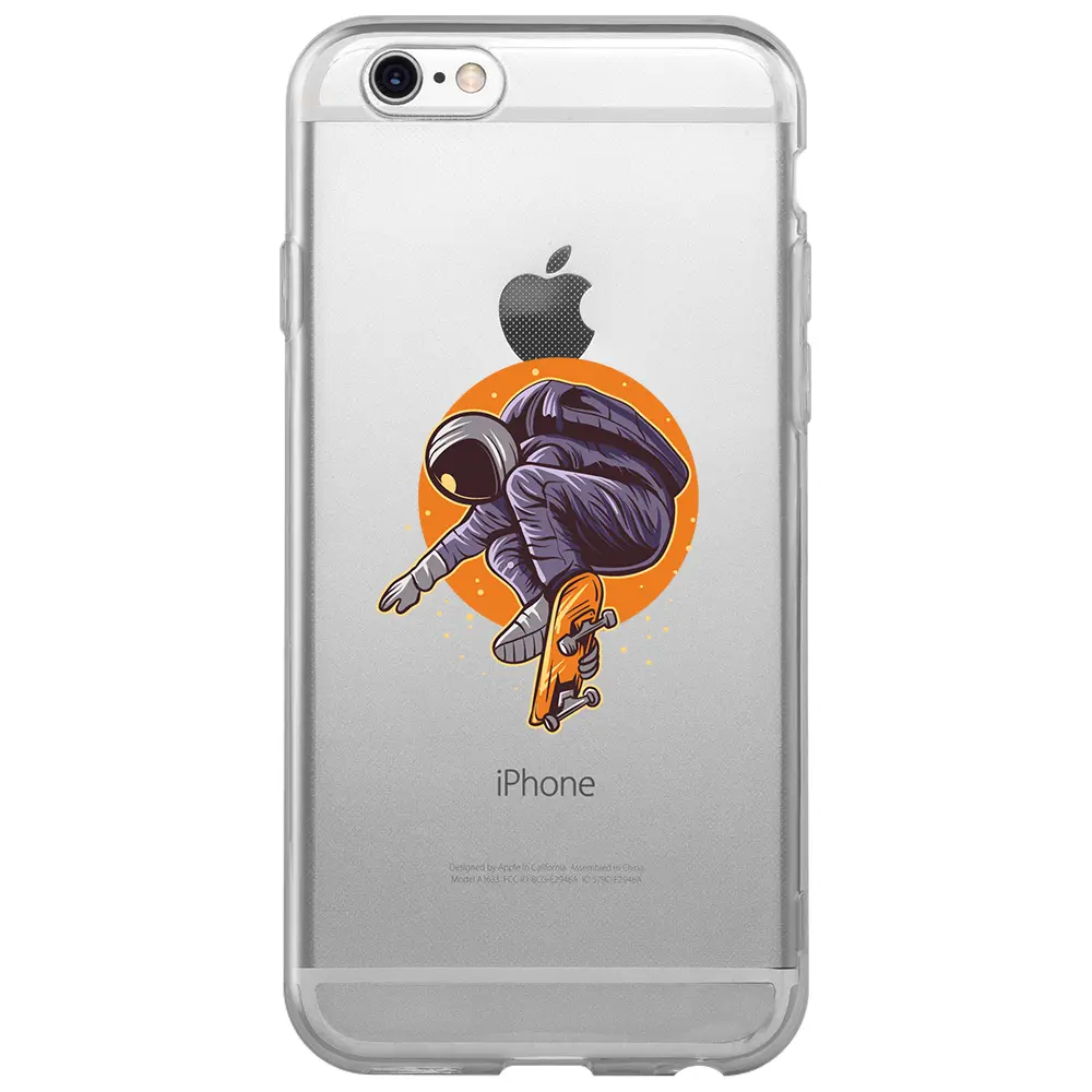 Apple iPhone 6S Şeffaf Telefon Kılıfı - Astronot 2