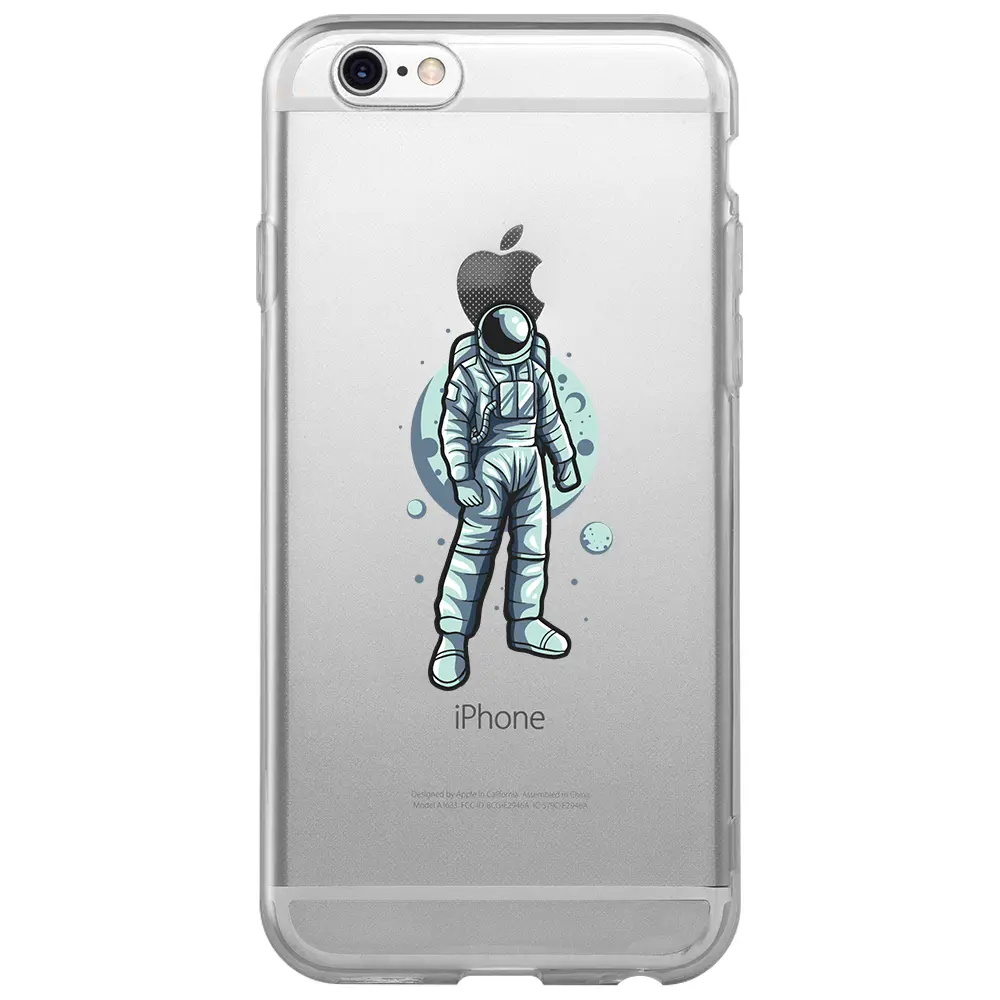 Apple iPhone 6S Şeffaf Telefon Kılıfı - Astronot