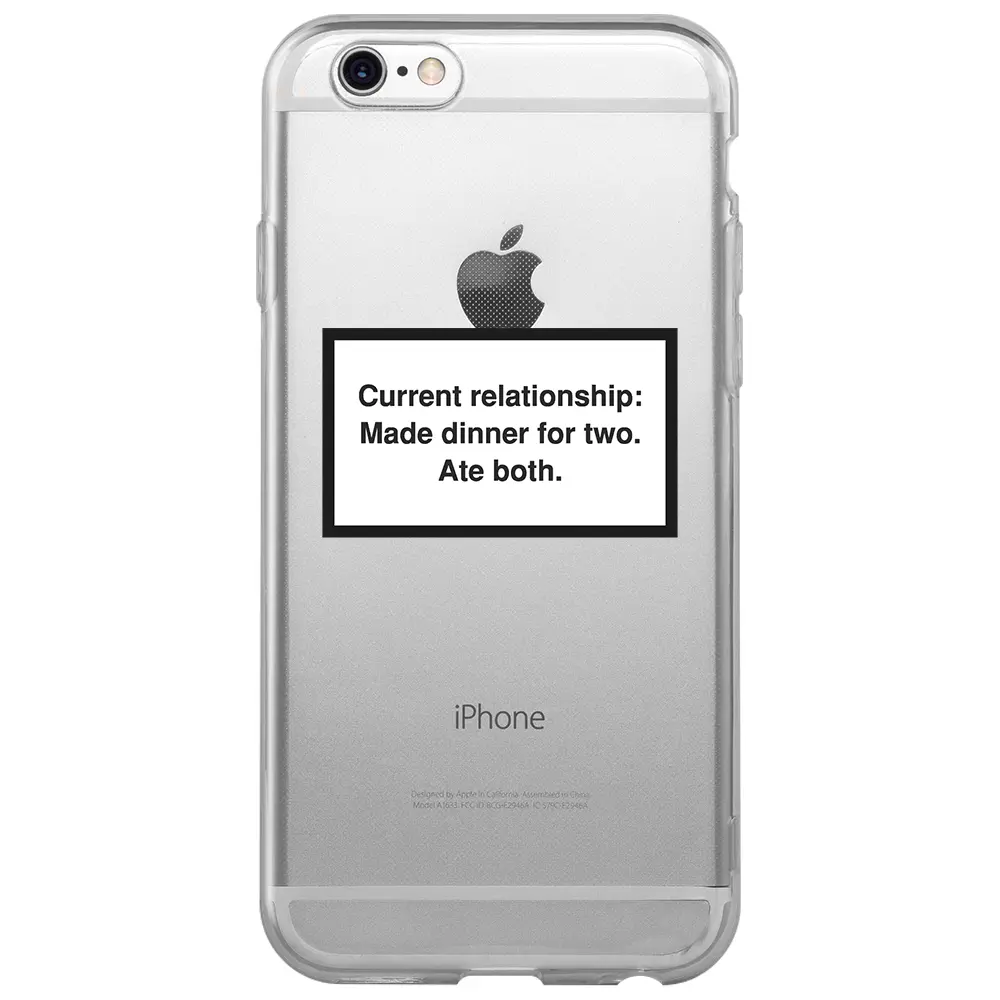 Apple iPhone 6S Şeffaf Telefon Kılıfı - Ate both.