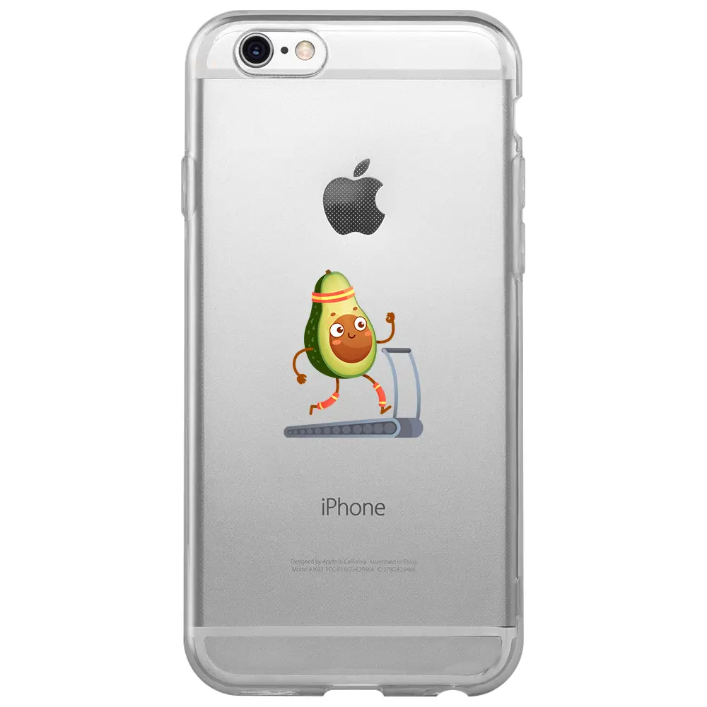 Apple iPhone 6S Şeffaf Telefon Kılıfı - Avokado Run