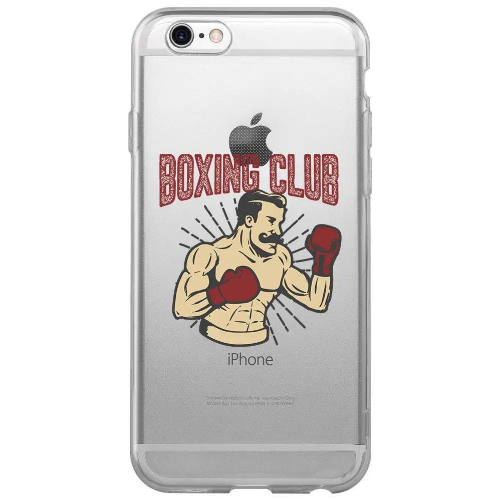 Apple iPhone 6S Şeffaf Telefon Kılıfı - Boxing Club