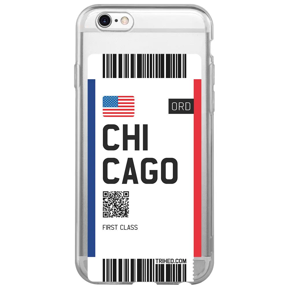 Apple iPhone 6S Şeffaf Telefon Kılıfı - Chicago Bileti
