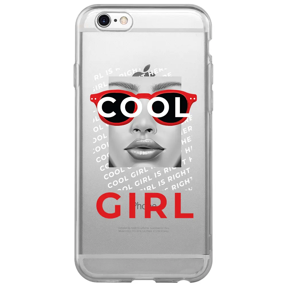 Apple iPhone 6S Şeffaf Telefon Kılıfı - Cool Girl