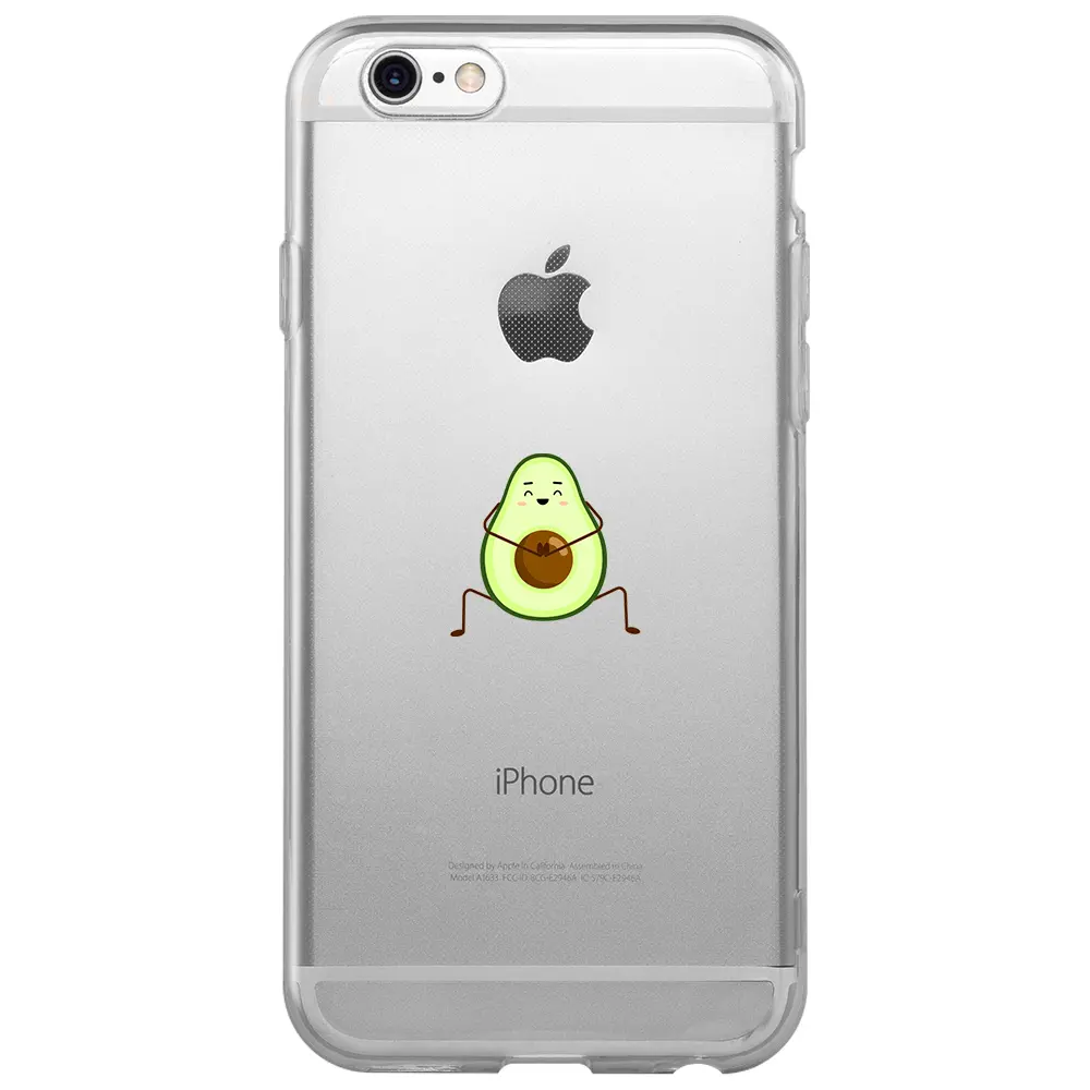 Apple iPhone 6S Şeffaf Telefon Kılıfı - Cute Avokado
