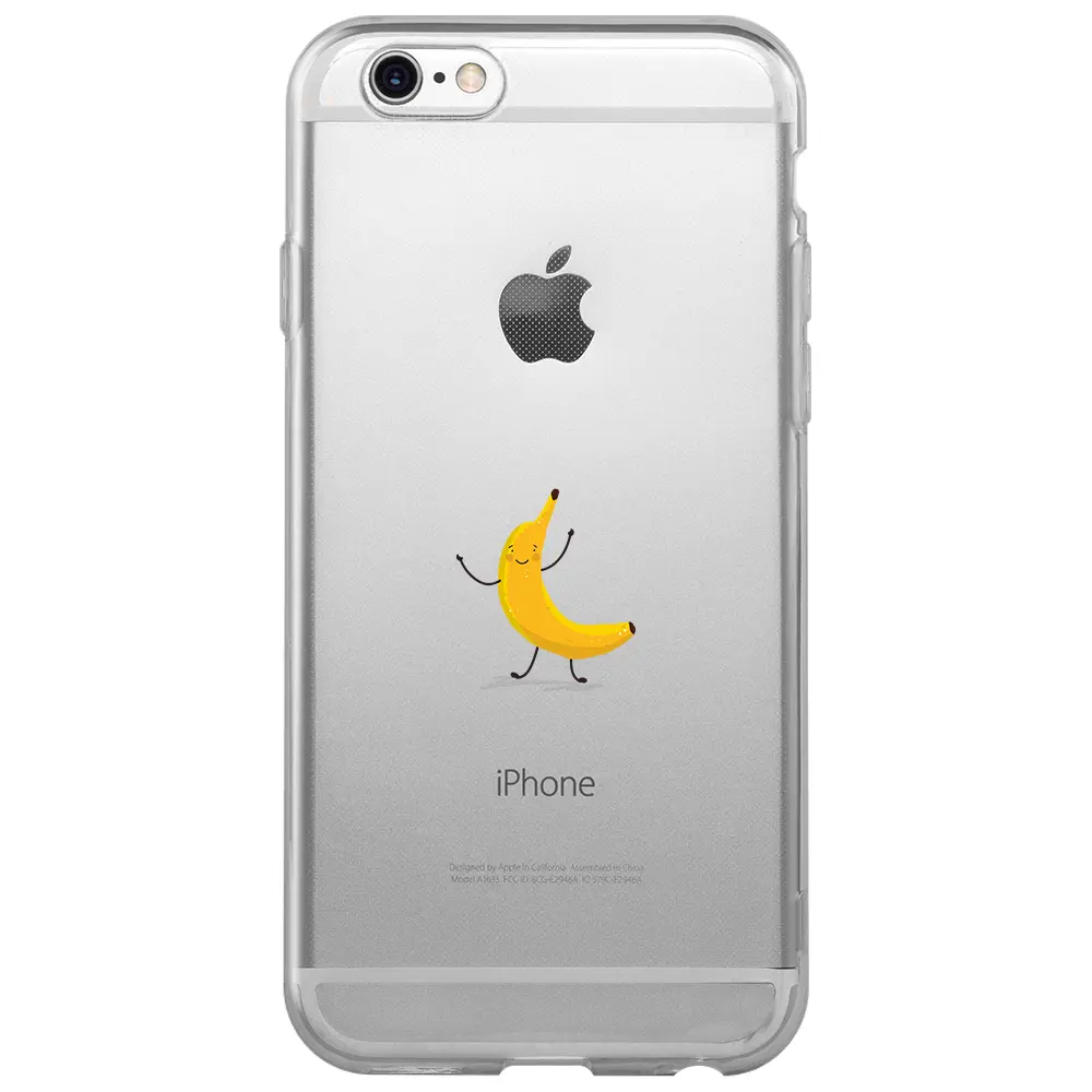 Apple iPhone 6S Şeffaf Telefon Kılıfı - Cute Muz