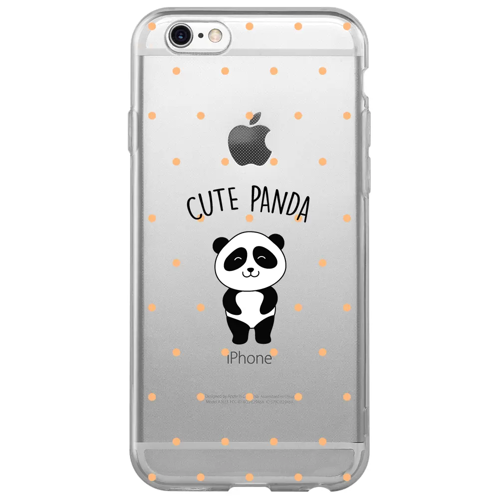 Apple iPhone 6S Şeffaf Telefon Kılıfı - Cute Panda