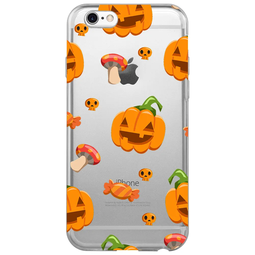 Apple iPhone 6S Şeffaf Telefon Kılıfı - Deadly Pumpkin