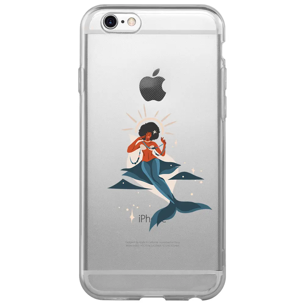Apple iPhone 6S Şeffaf Telefon Kılıfı - Deniz Kızı