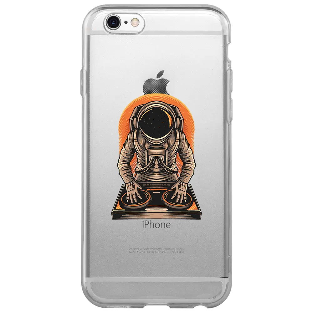 Apple iPhone 6S Şeffaf Telefon Kılıfı - Dj Astronot