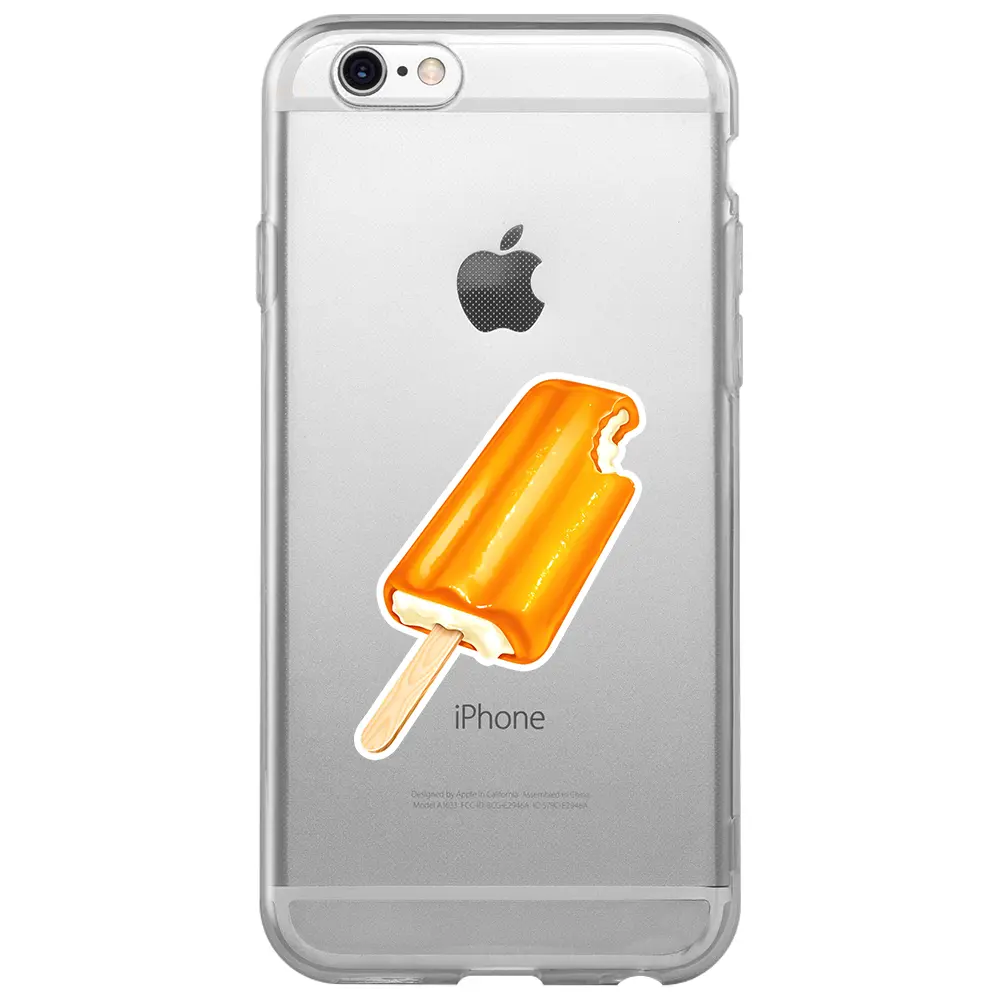Apple iPhone 6S Şeffaf Telefon Kılıfı - Dondurma