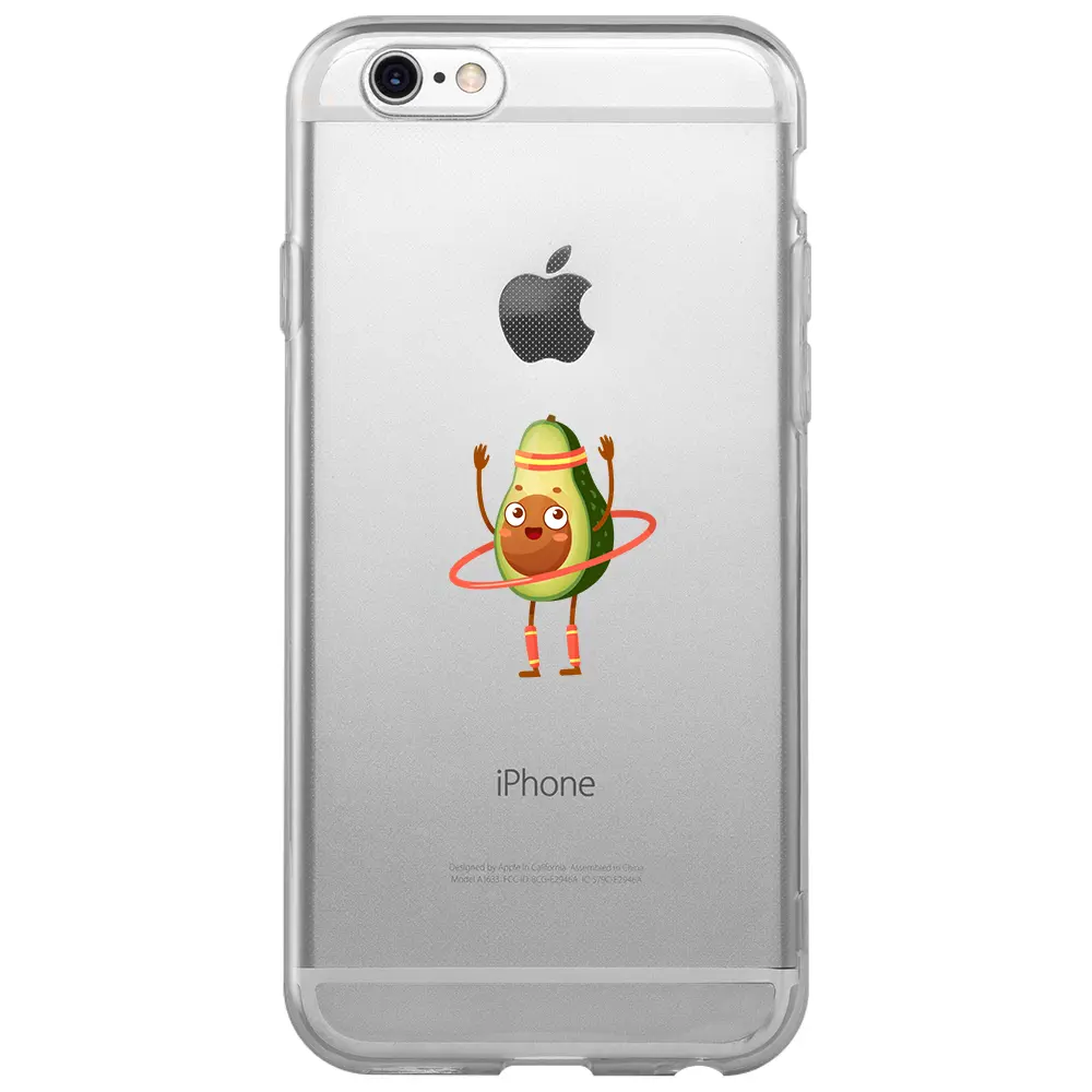 Apple iPhone 6S Şeffaf Telefon Kılıfı - Fit Avokado