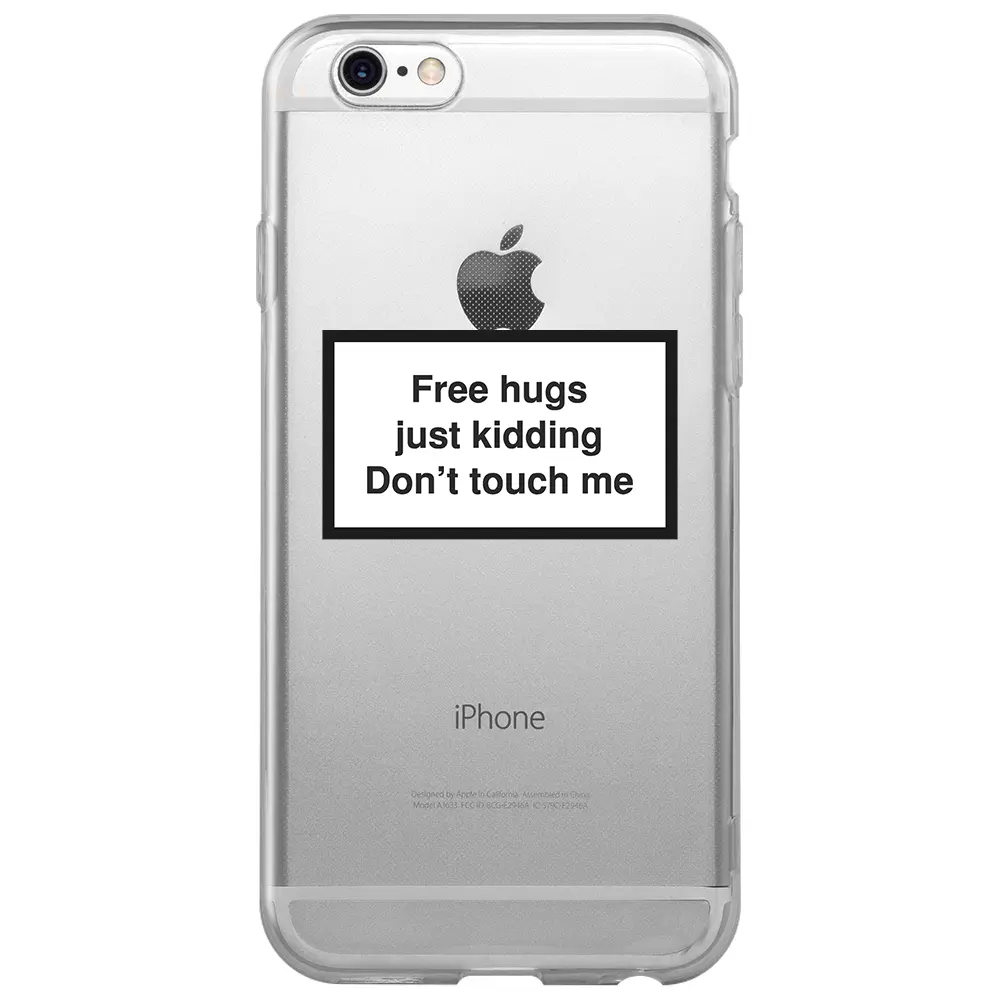 Apple iPhone 6S Şeffaf Telefon Kılıfı - Free Hugs