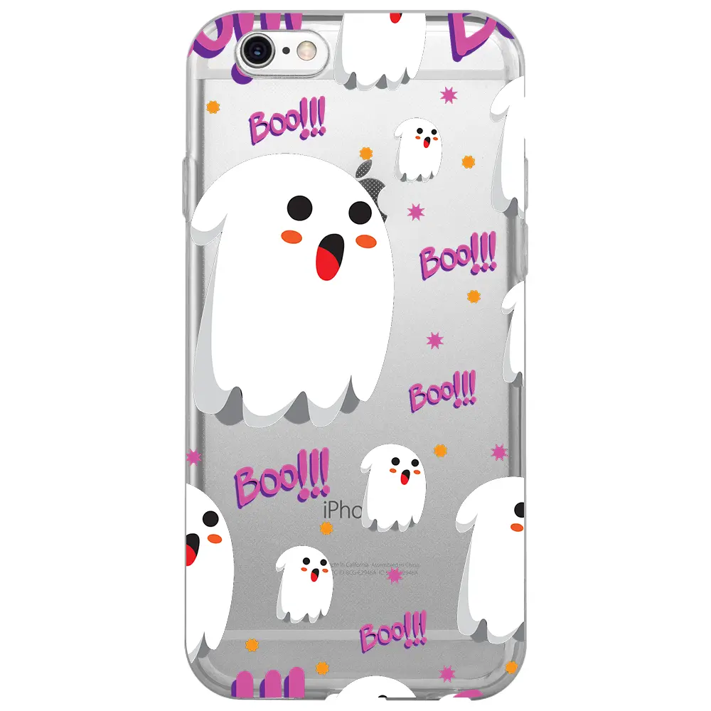 Apple iPhone 6S Şeffaf Telefon Kılıfı - Ghost Boo!