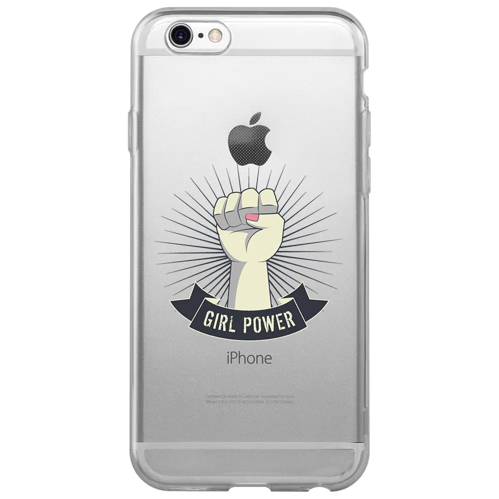 Apple iPhone 6S Şeffaf Telefon Kılıfı - Girl Punch