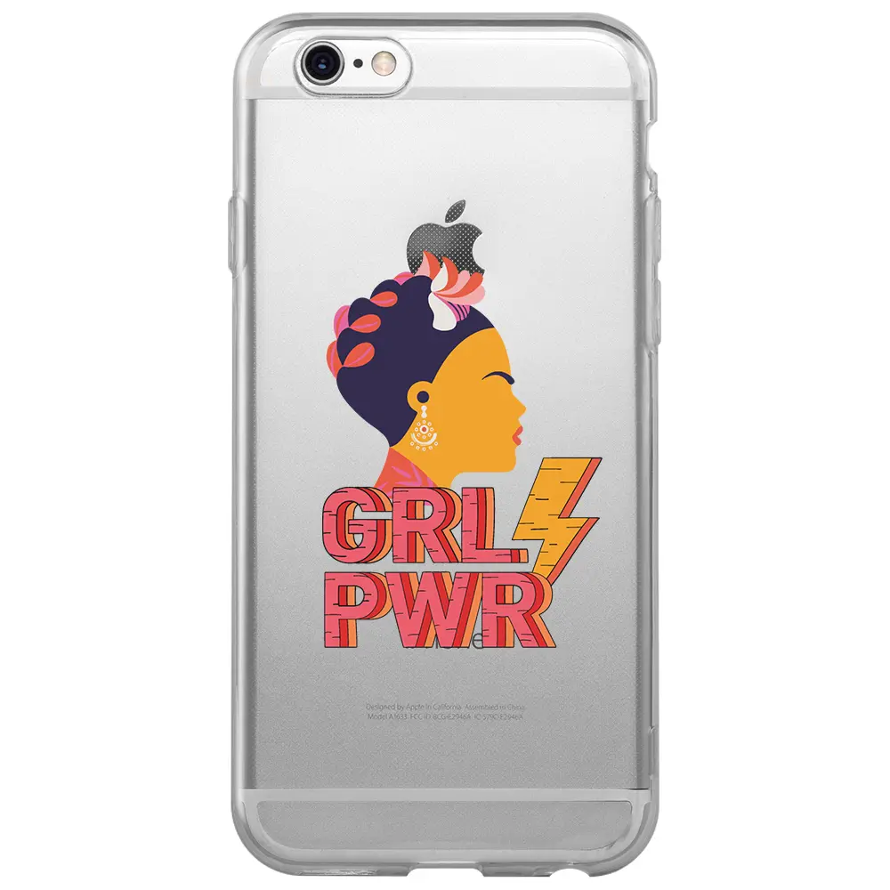 Apple iPhone 6S Şeffaf Telefon Kılıfı - Grl Pwr