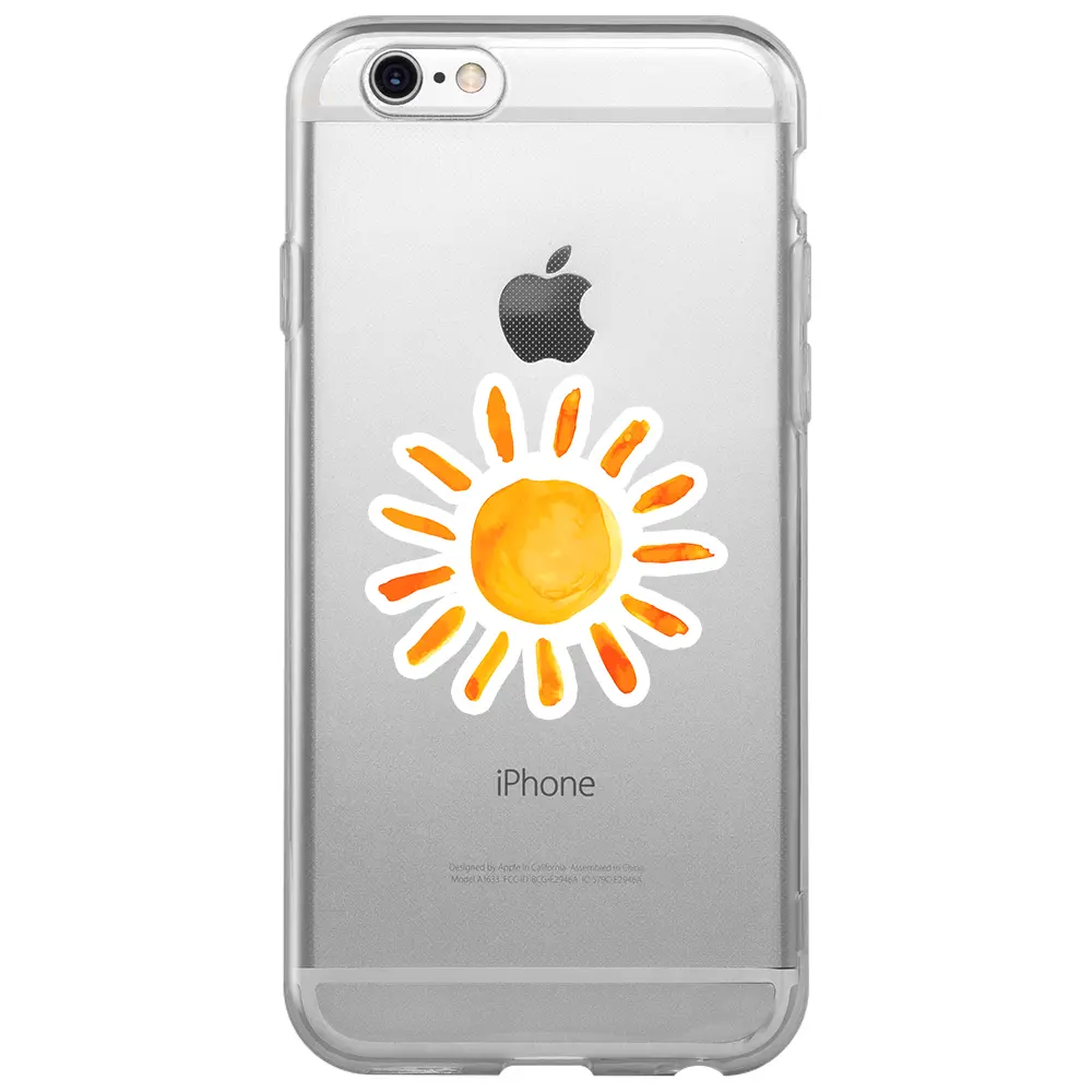 Apple iPhone 6S Şeffaf Telefon Kılıfı - Güneş