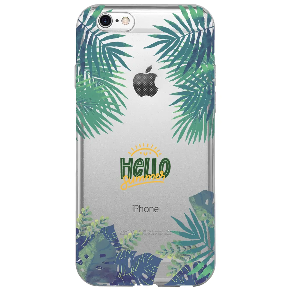 Apple iPhone 6S Şeffaf Telefon Kılıfı - Hello Summer
