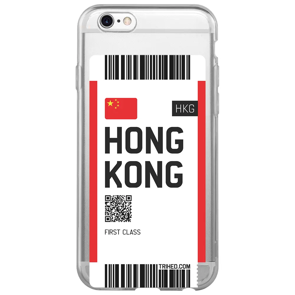 Apple iPhone 6S Şeffaf Telefon Kılıfı - Hong Kong Bileti