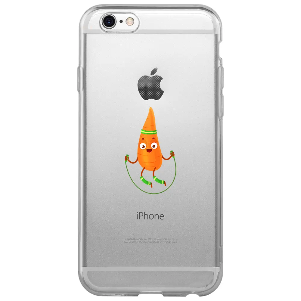 Apple iPhone 6S Şeffaf Telefon Kılıfı - Hopper Havuç