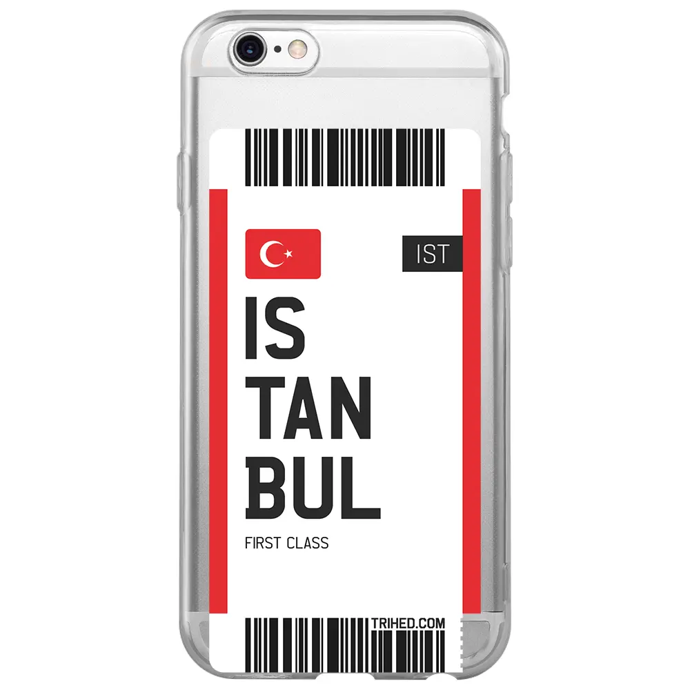 Apple iPhone 6S Şeffaf Telefon Kılıfı - İstanbul Bileti