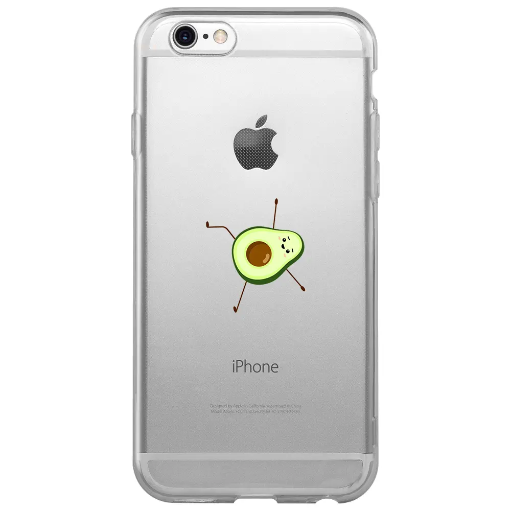 Apple iPhone 6S Şeffaf Telefon Kılıfı - Lazy Avokado