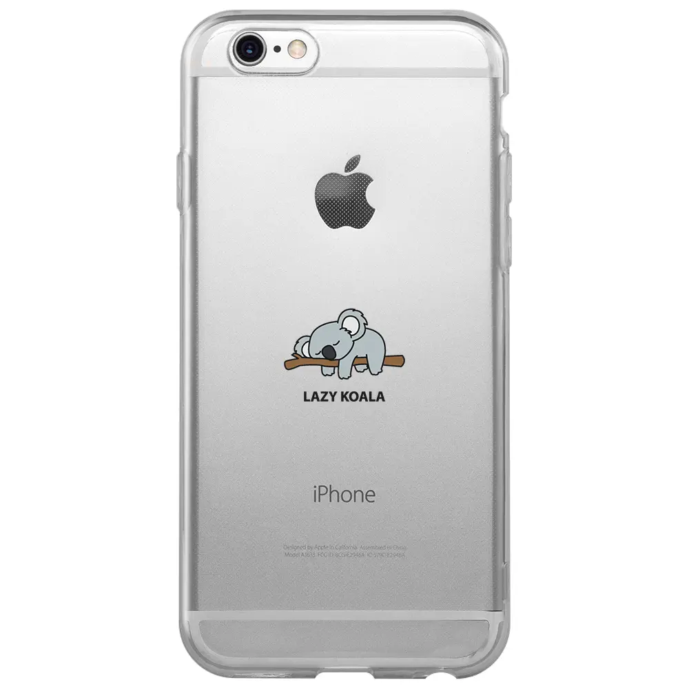 Apple iPhone 6S Şeffaf Telefon Kılıfı - Lazy Koala