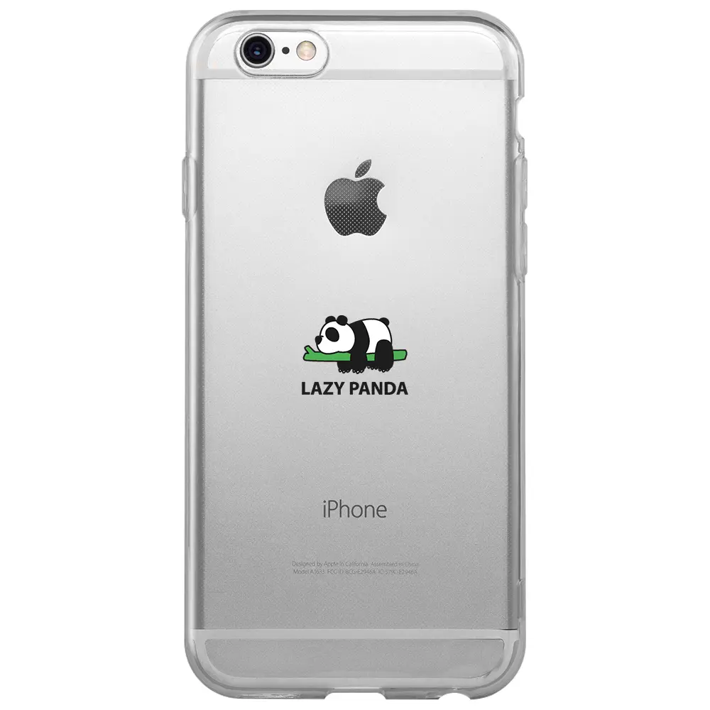 Apple iPhone 6S Şeffaf Telefon Kılıfı - Lazy Panda