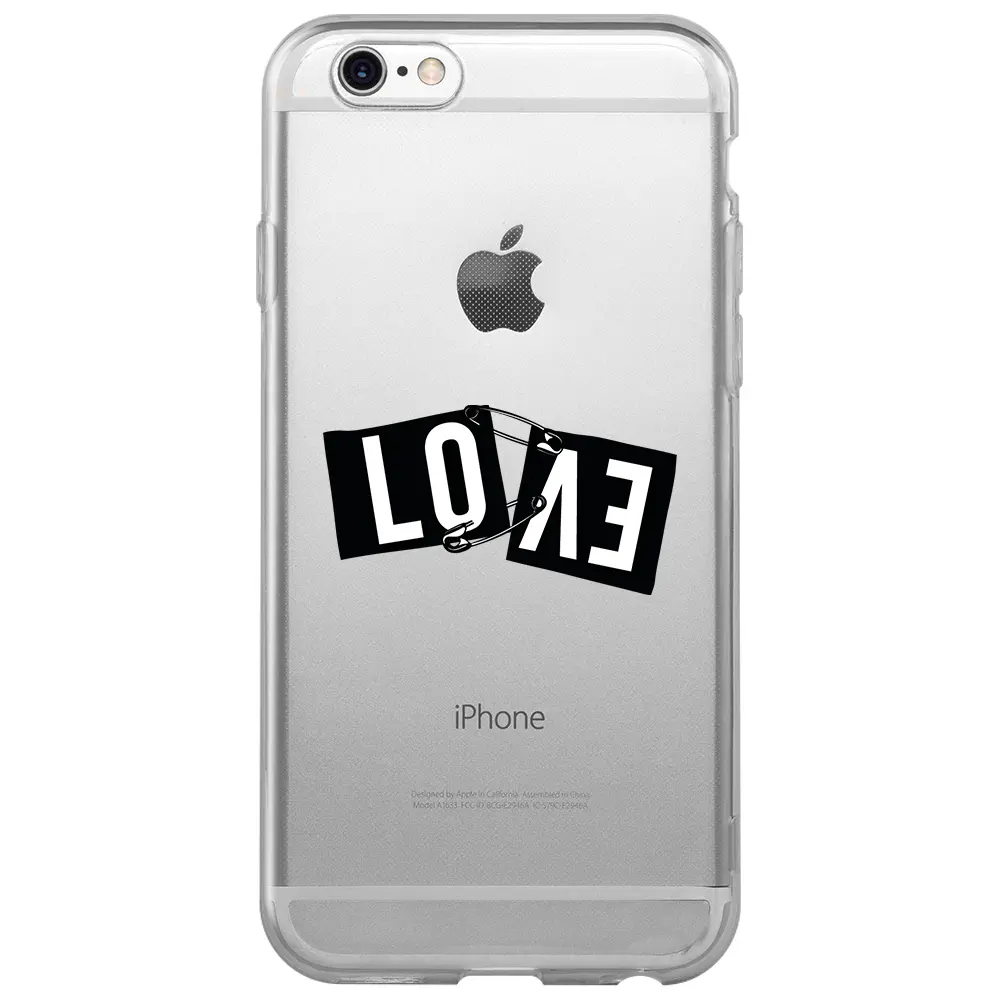 Apple iPhone 6S Şeffaf Telefon Kılıfı - Love