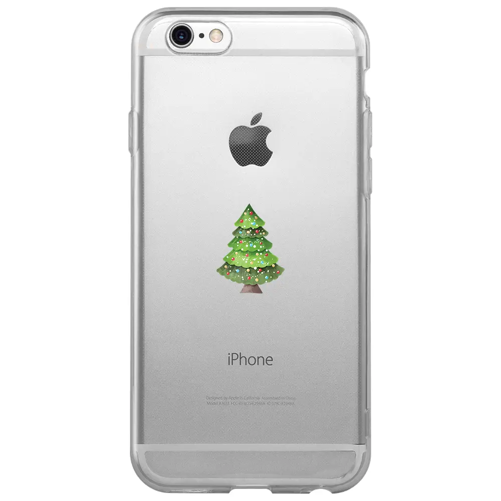Apple iPhone 6S Şeffaf Telefon Kılıfı - Mini Xmas Tree