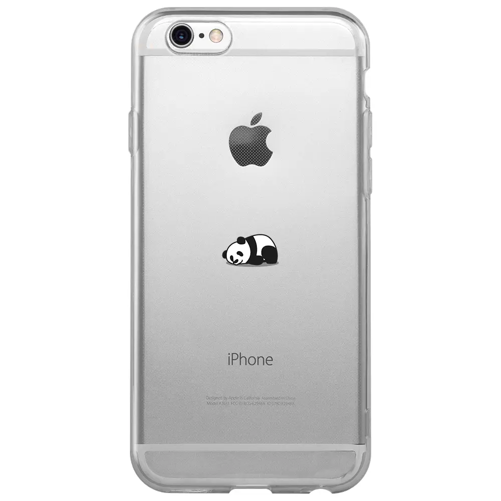 Apple iPhone 6S Şeffaf Telefon Kılıfı - Miskin Panda