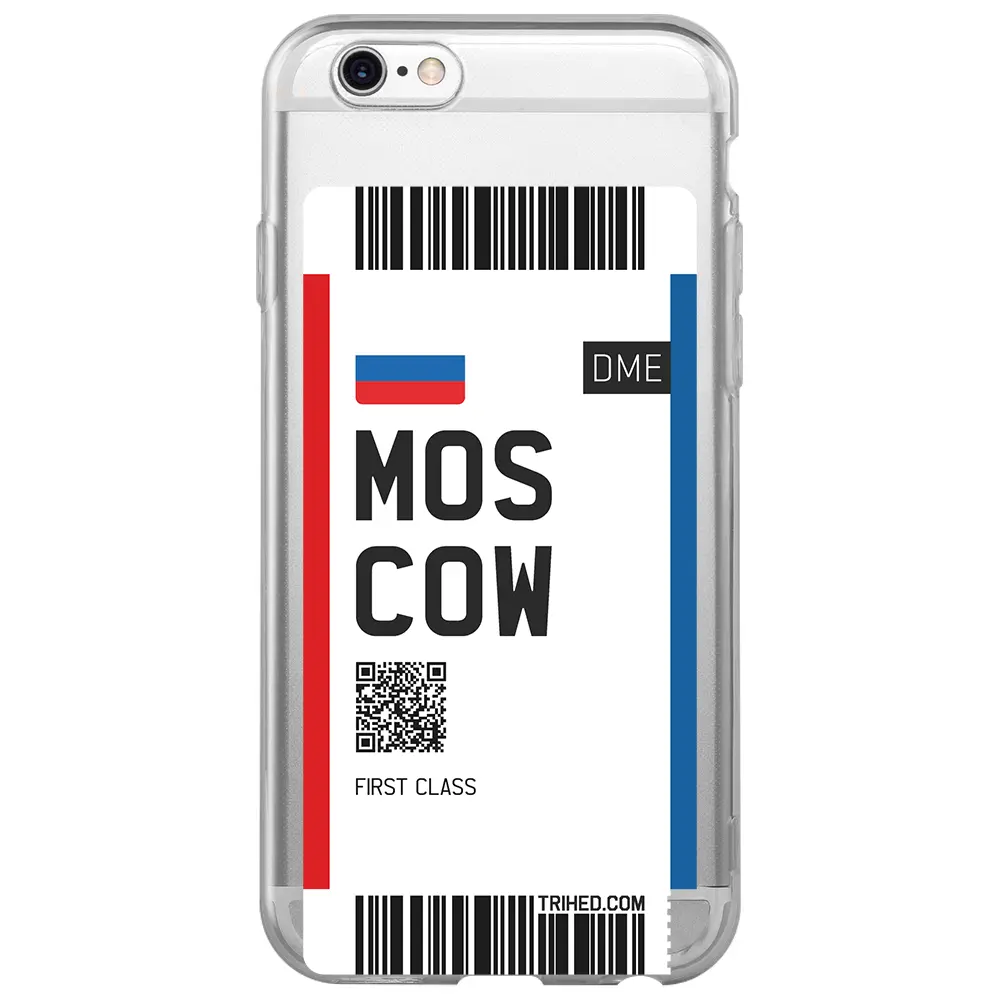 Apple iPhone 6S Şeffaf Telefon Kılıfı - Moscow Bileti