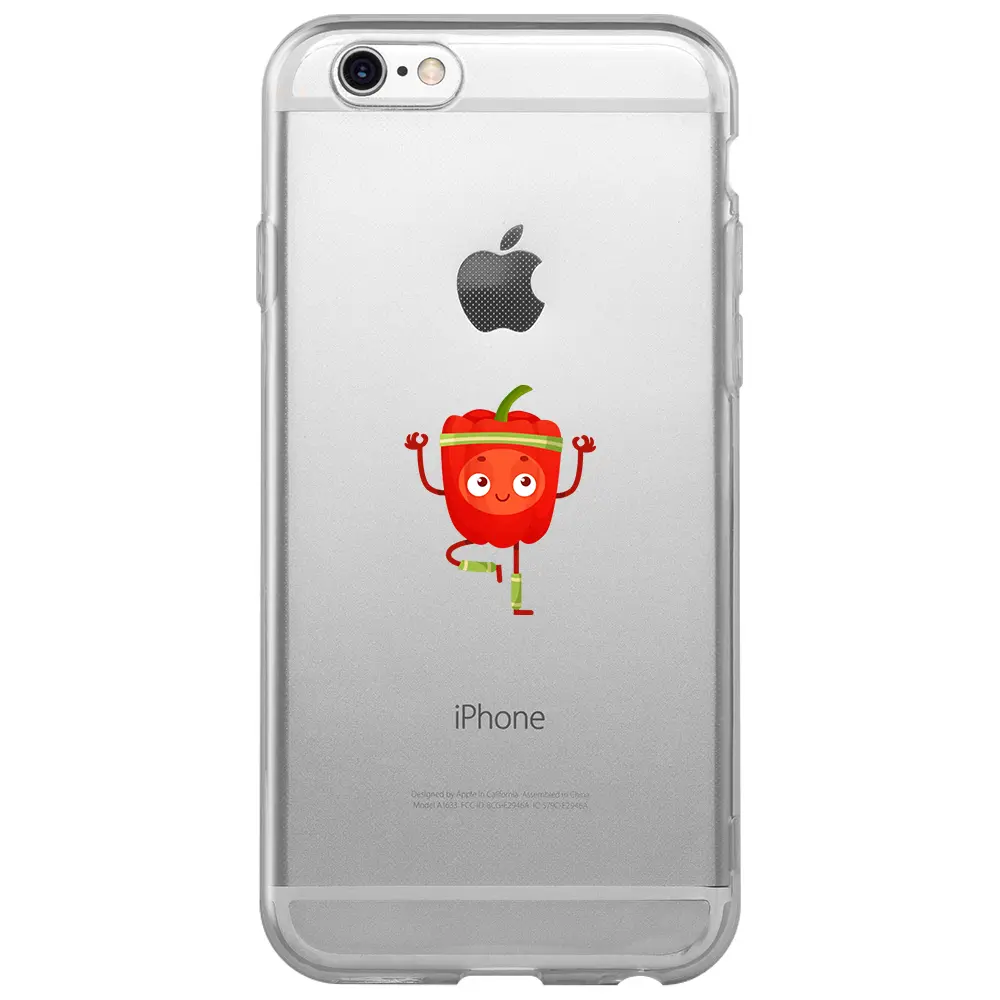 Apple iPhone 6S Şeffaf Telefon Kılıfı - Mr. Pepper
