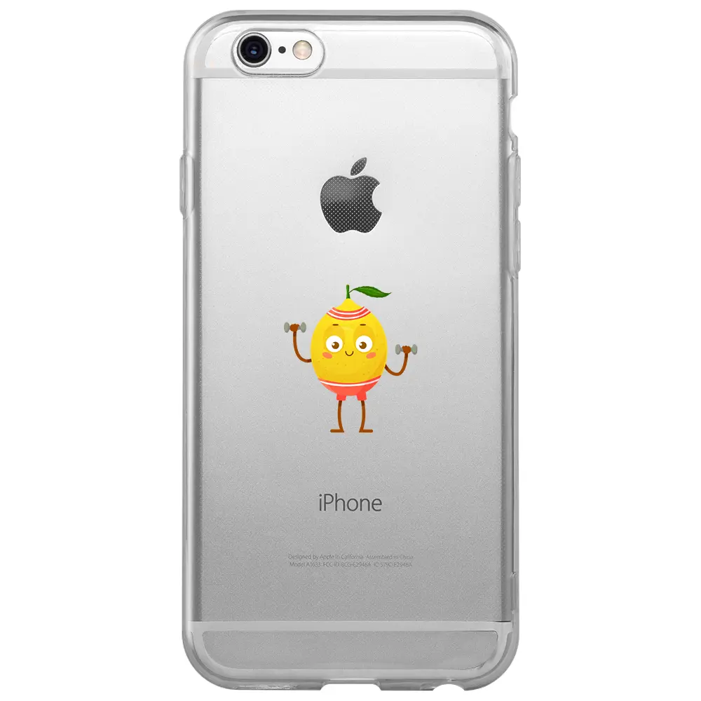 Apple iPhone 6S Şeffaf Telefon Kılıfı - Muscular Limon