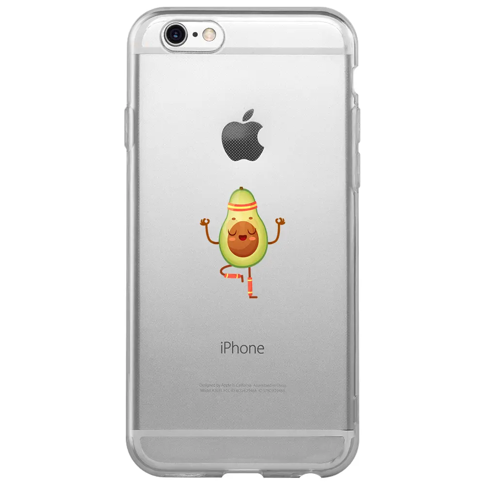Apple iPhone 6S Şeffaf Telefon Kılıfı - Peaceful Avokado