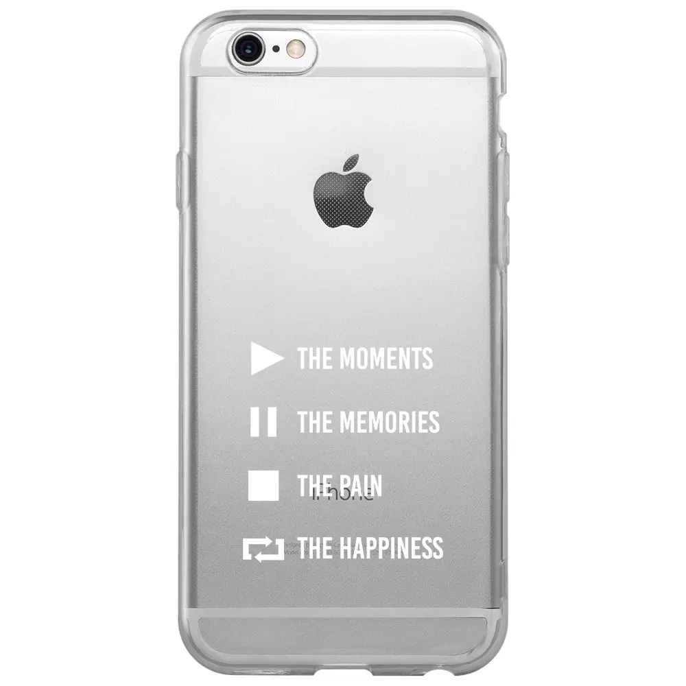 Apple iPhone 6S Şeffaf Telefon Kılıfı - Playlist