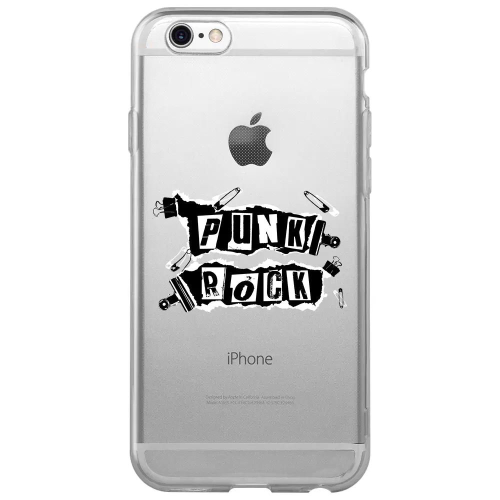 Apple iPhone 6S Şeffaf Telefon Kılıfı - Punk Rock
