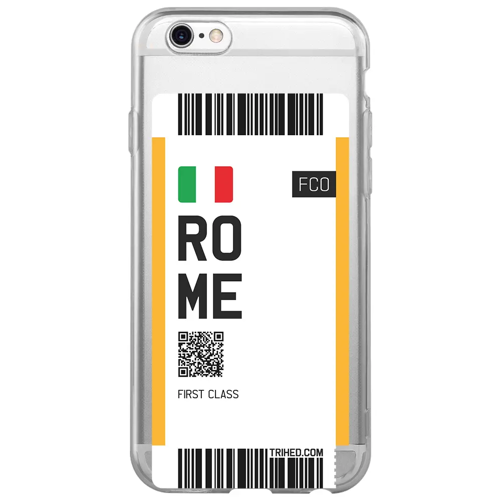 Apple iPhone 6S Şeffaf Telefon Kılıfı - Rome Bileti