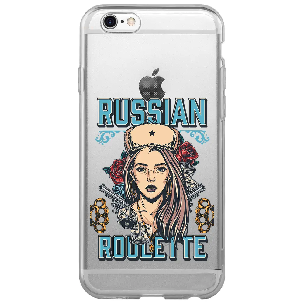 Apple iPhone 6S Şeffaf Telefon Kılıfı - Russian Girl