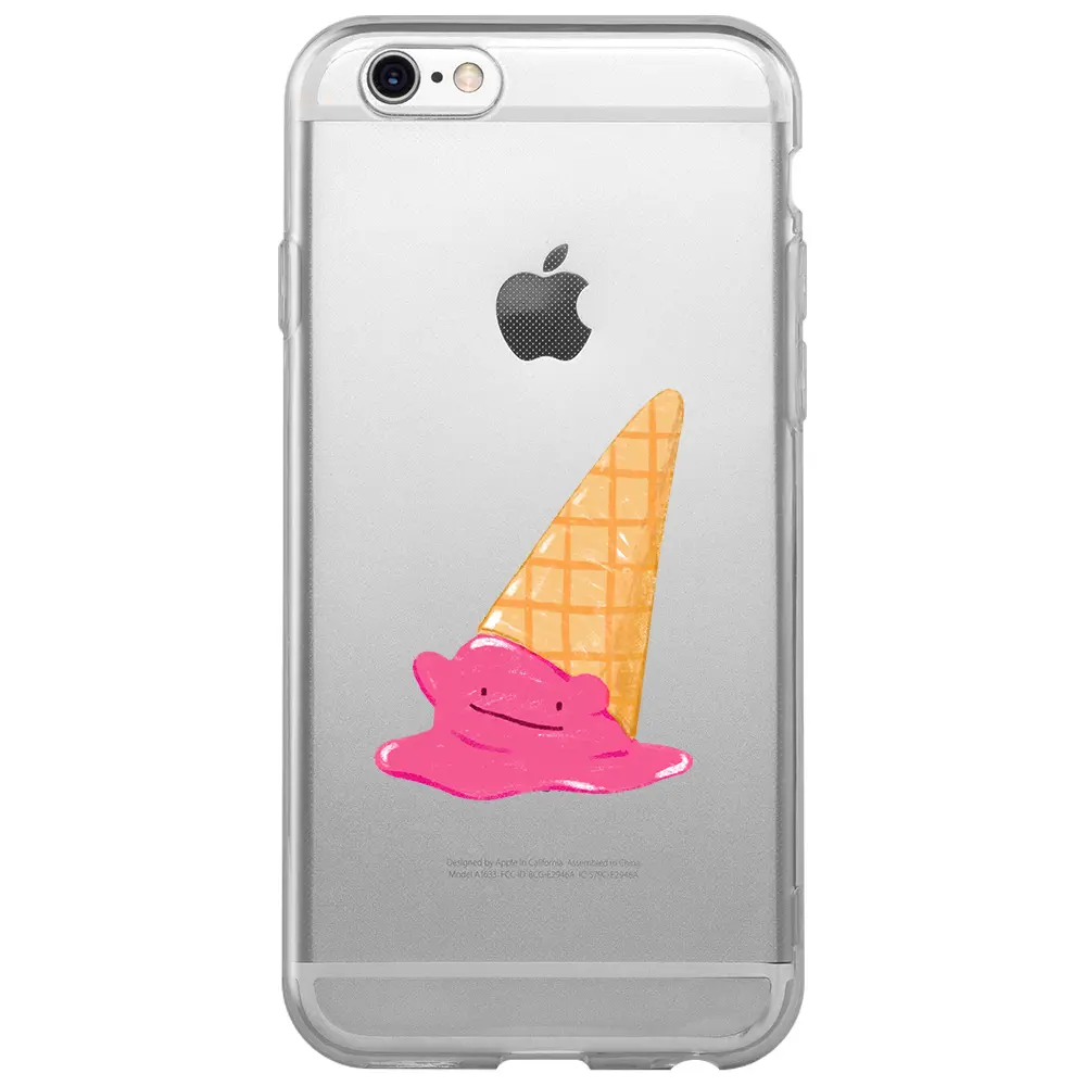 Apple iPhone 6S Şeffaf Telefon Kılıfı - Sevimli Dondurma